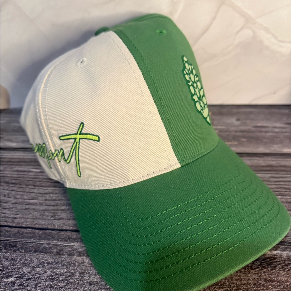 NWT Free People Double Header Baseball Hat Green Adjustable